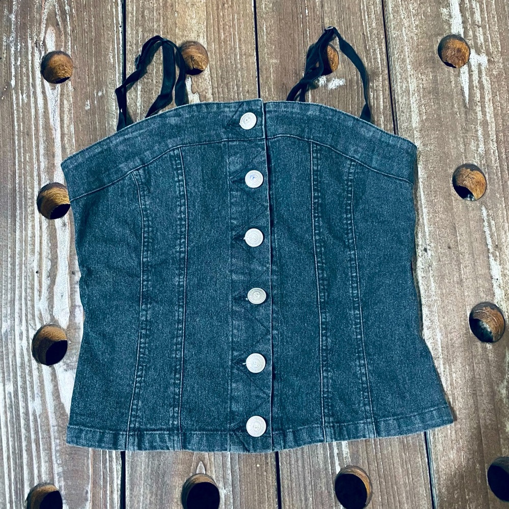 Denim Corset Top Size XS